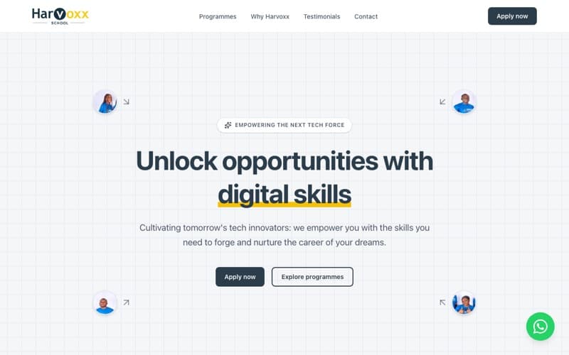 Harvoxx School homepage
